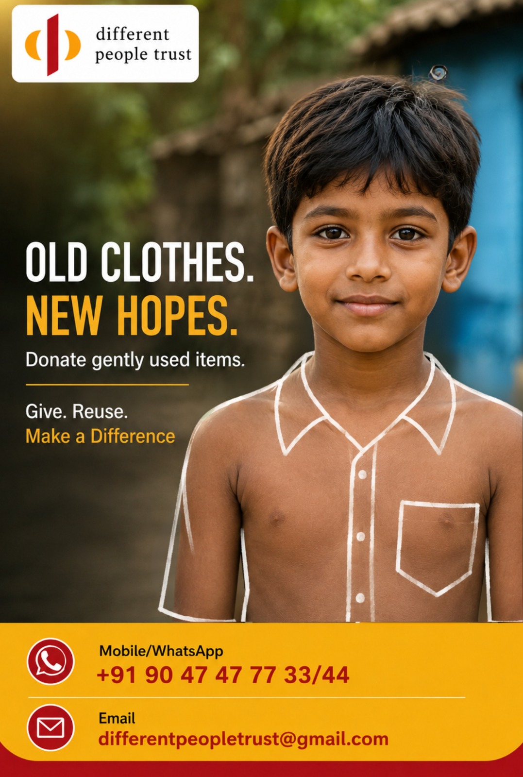Campaign poster: old clothes, new hopes